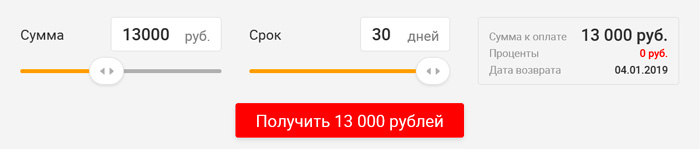 Займ до 13 000 рублей под 0 процентов в Метрокредит